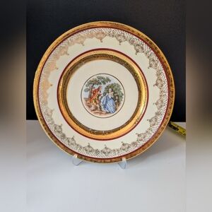 Vintage Bern Lan 8.5” Salad Plate Trimmed in 22K Gold